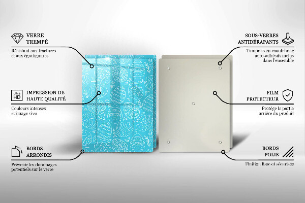 Placă sticla protectie aragaz Tema pastelui