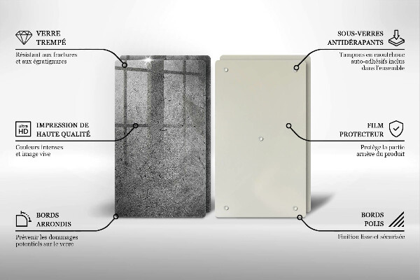 Placă sticla protectie aragaz Textura de piatră de beton