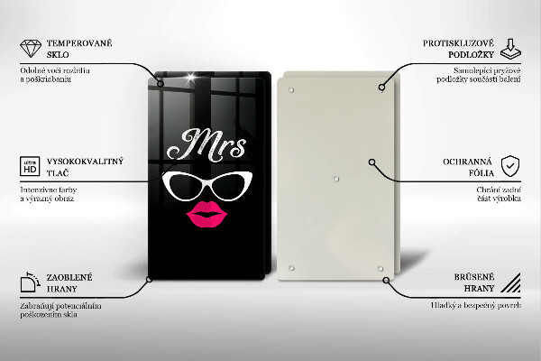 Placă din sticla protectie perete Mrs mr