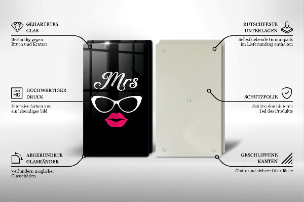 Placă din sticla protectie perete Mrs mr