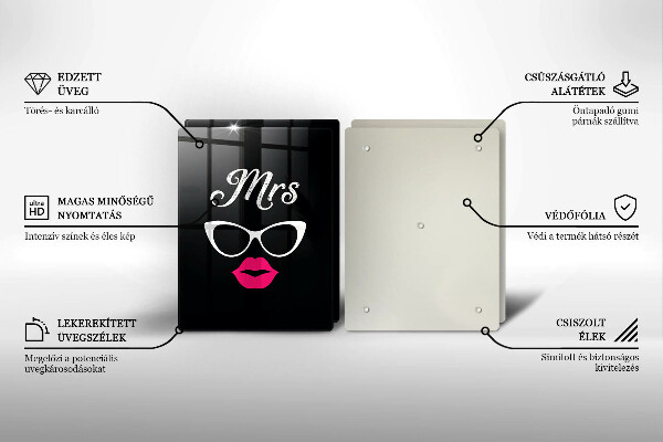 Placă din sticla protectie perete Mrs mr