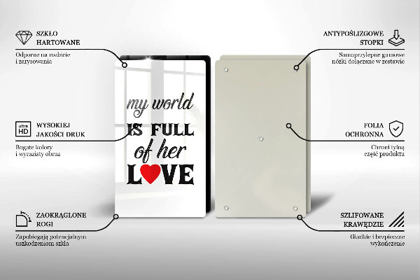 Placă din sticla protectie perete Inscripție propoziție