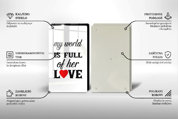 Placă din sticla protectie perete Inscripție propoziție