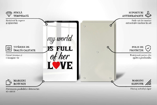 Placă din sticla protectie perete Inscripție propoziție