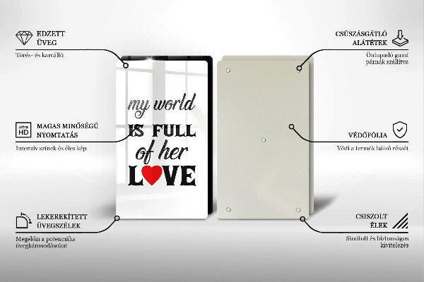 Placă din sticla protectie perete Inscripție propoziție