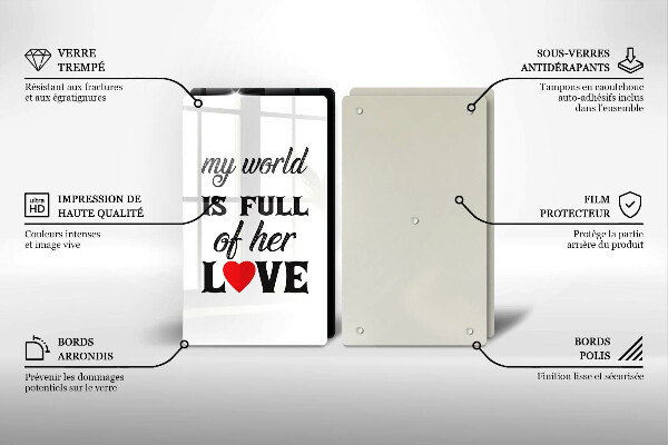 Placă din sticla protectie perete Inscripție propoziție