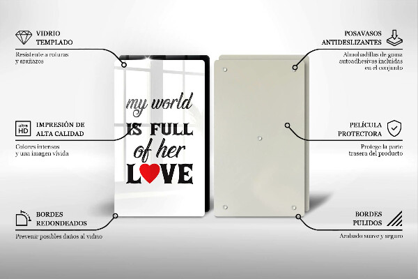 Placă din sticla protectie perete Inscripție propoziție