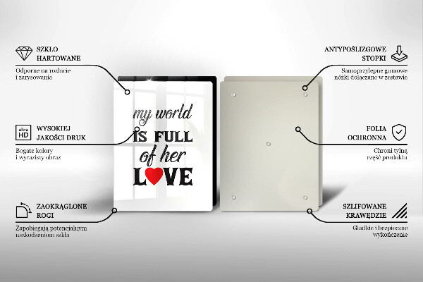 Placă din sticla protectie perete Inscripție propoziție