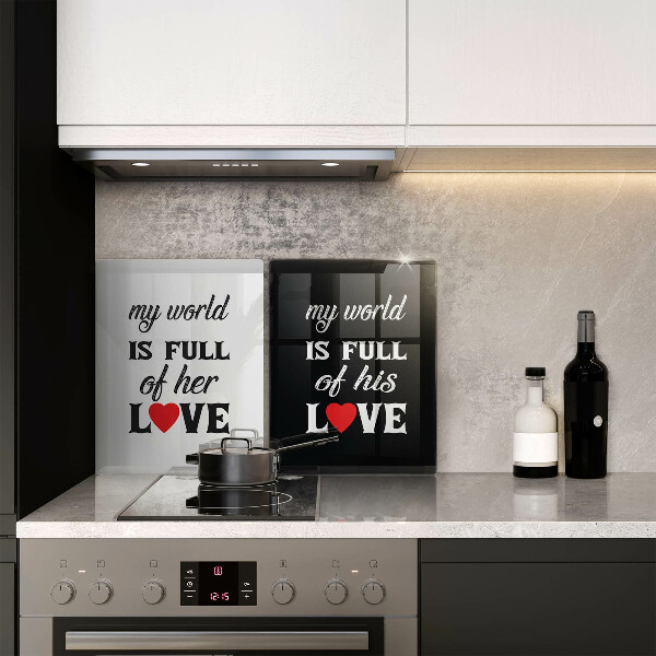 Placă din sticla protectie perete Inscripție propoziție