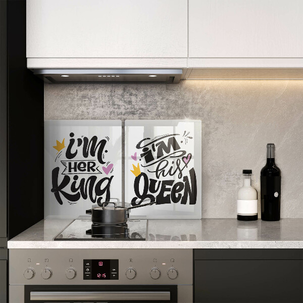 Placă din sticla protectie perete Inscripție propoziție