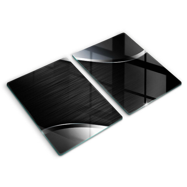 Placă sticla protectie aragaz Abstracția metalului