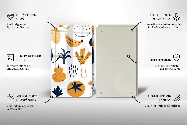 Placă sticla protectie aragaz Ilustrație alimentară