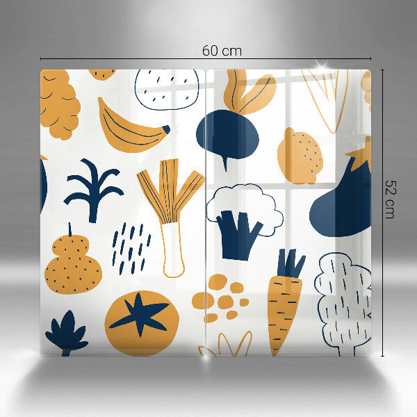 Placă sticla protectie aragaz Ilustrație alimentară