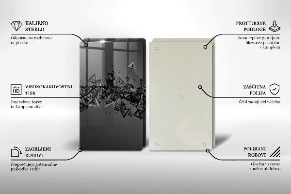 Placă sticla protectie aragaz Forme 3d abstracte