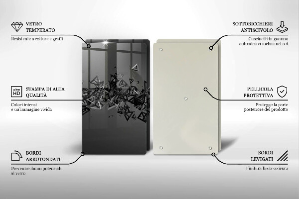 Placă sticla protectie aragaz Forme 3d abstracte