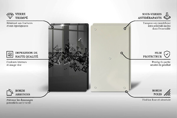 Placă sticla protectie aragaz Forme 3d abstracte