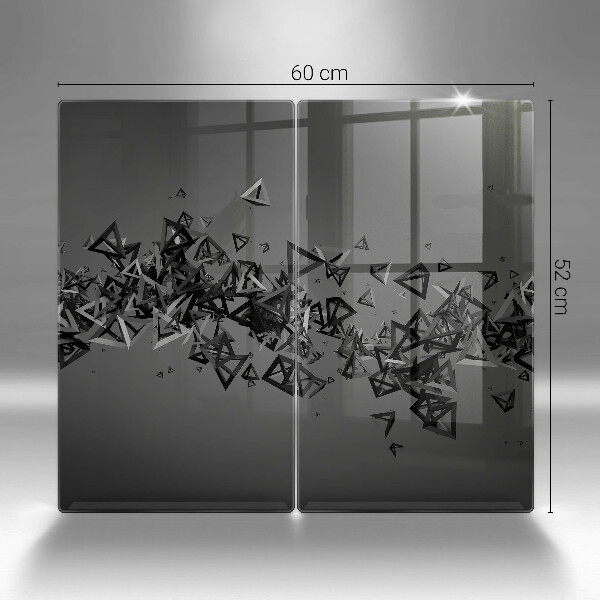 Placă sticla protectie aragaz Forme 3d abstracte