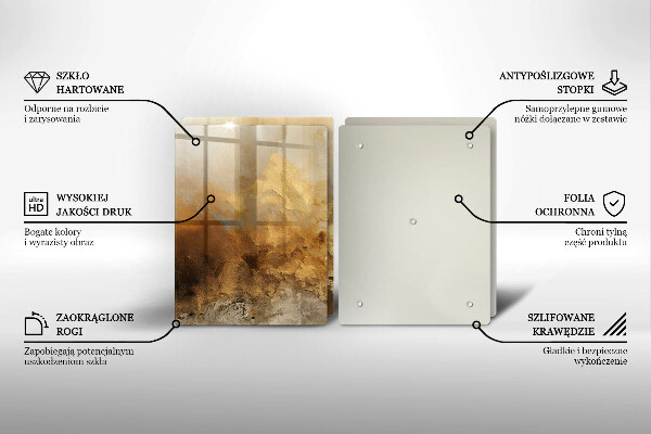 Placă sticla protectie aragaz Textura bogata