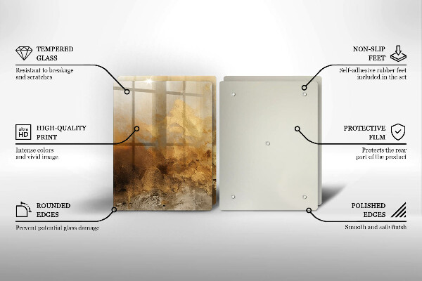 Placă sticla protectie aragaz Textura bogata