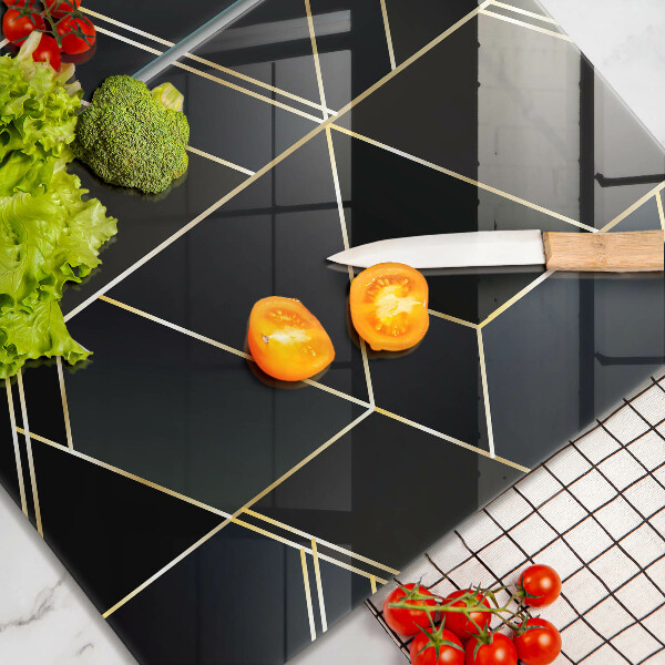 Placă sticla protectie aragaz Triunghiuri abstracte