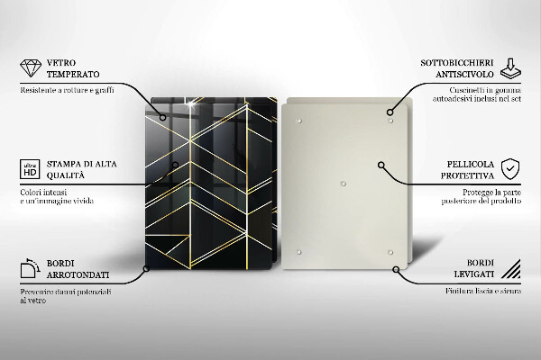 Placă sticla protectie aragaz Triunghiuri abstracte
