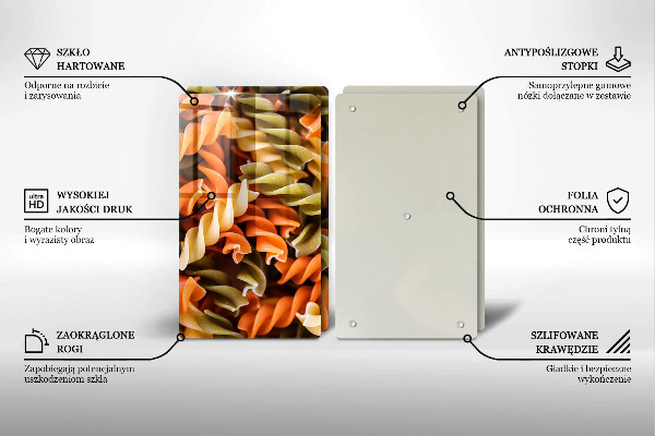 Placă sticla protectie aragaz Paste fusilli