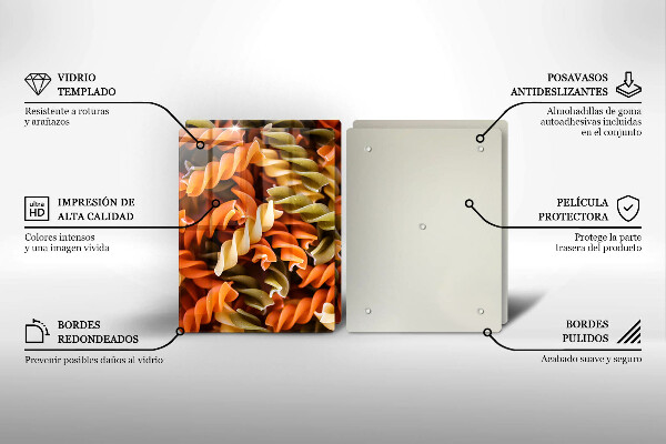 Placă sticla protectie aragaz Paste fusilli