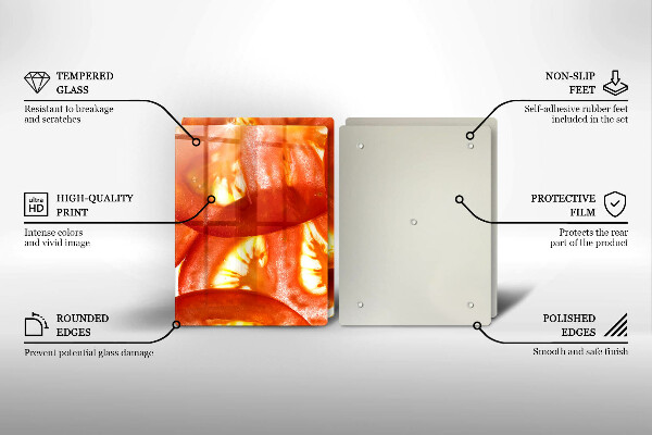 Placă sticla protectie aragaz O felie de roșie roșie