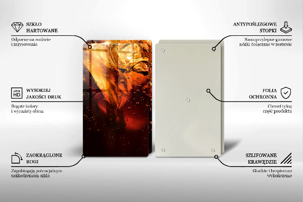 Placă sticla protectie aragaz Băutură de cola cu gheață