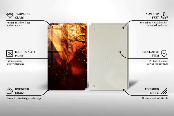 Placă sticla protectie aragaz Băutură de cola cu gheață