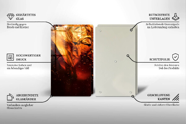 Placă sticla protectie aragaz Băutură de cola cu gheață