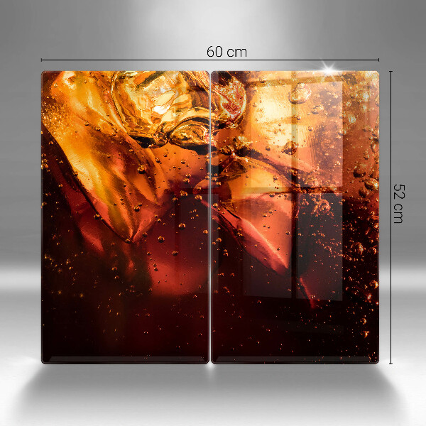 Placă sticla protectie aragaz Băutură de cola cu gheață