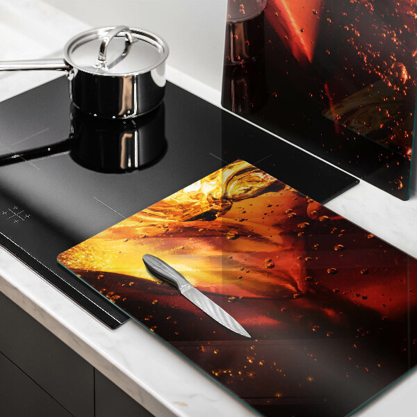 Placă sticla protectie aragaz Băutură de cola cu gheață