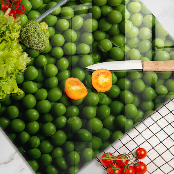 Placă sticla protectie aragaz Fasole verde