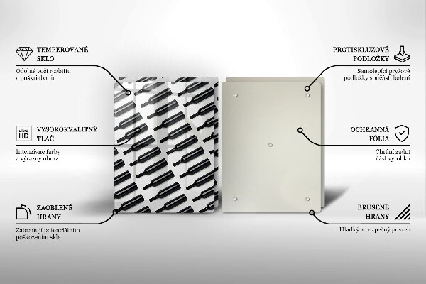 Placă sticla protectie aragaz Sticle de vin negru