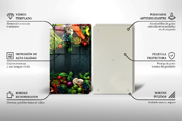 Placă sticla protectie aragaz Legume proaspete