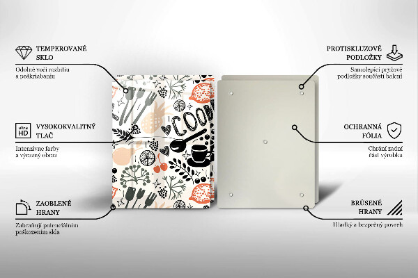 Placa din sticla protectie perete bucatarie Motiv de bucătărie din desene animate