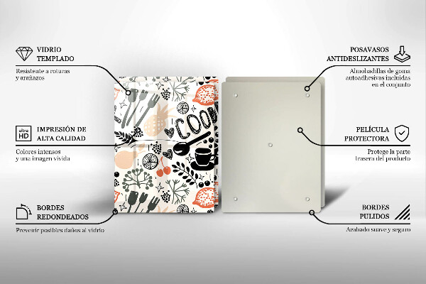 Placa din sticla protectie perete bucatarie Motiv de bucătărie din desene animate