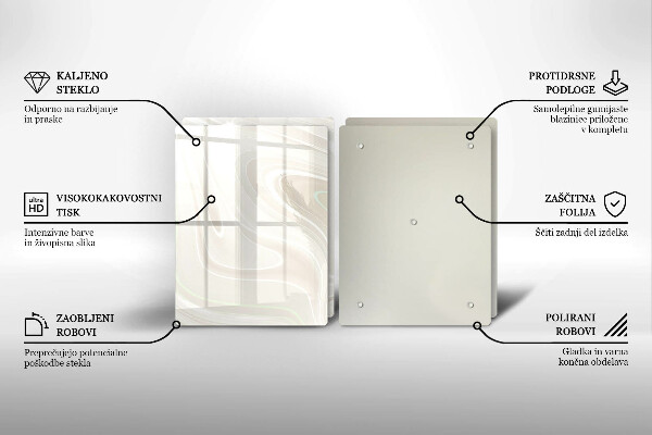 Placa din sticla protectie perete bucatarie Textura cremoasa