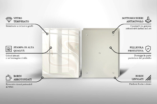 Placa din sticla protectie perete bucatarie Textura cremoasa