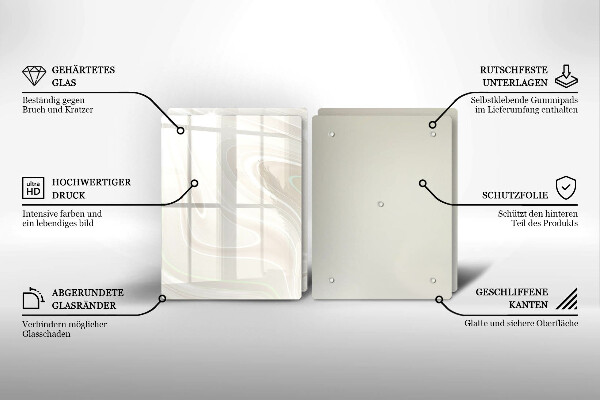 Placa din sticla protectie perete bucatarie Textura cremoasa