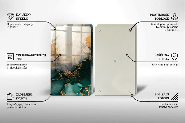 Placa din sticla protectie perete bucatarie Marmură multicoloră