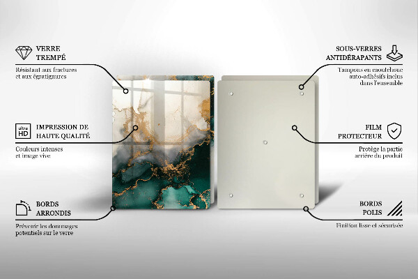 Placa din sticla protectie perete bucatarie Marmură multicoloră