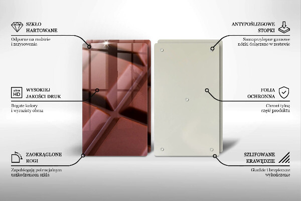 Placa din sticla protectie perete bucatarie Cuburi de ciocolata