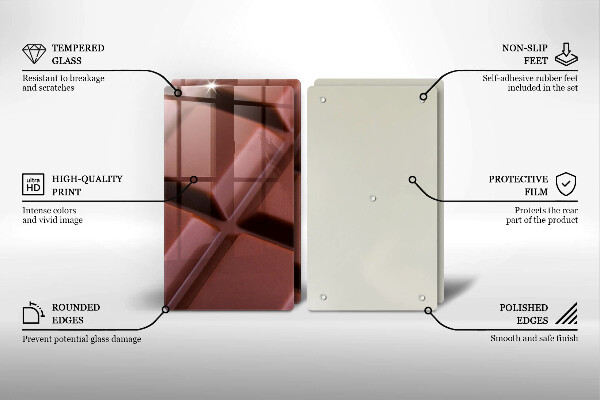 Placa din sticla protectie perete bucatarie Cuburi de ciocolata