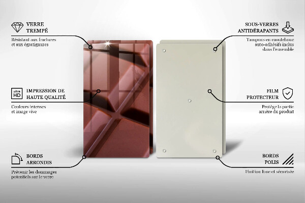 Placa din sticla protectie perete bucatarie Cuburi de ciocolata