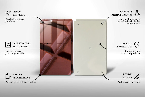 Placa din sticla protectie perete bucatarie Cuburi de ciocolata