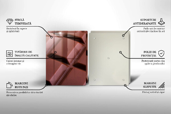 Placa din sticla protectie perete bucatarie Cuburi de ciocolata