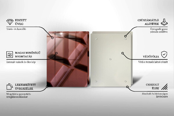 Placa din sticla protectie perete bucatarie Cuburi de ciocolata