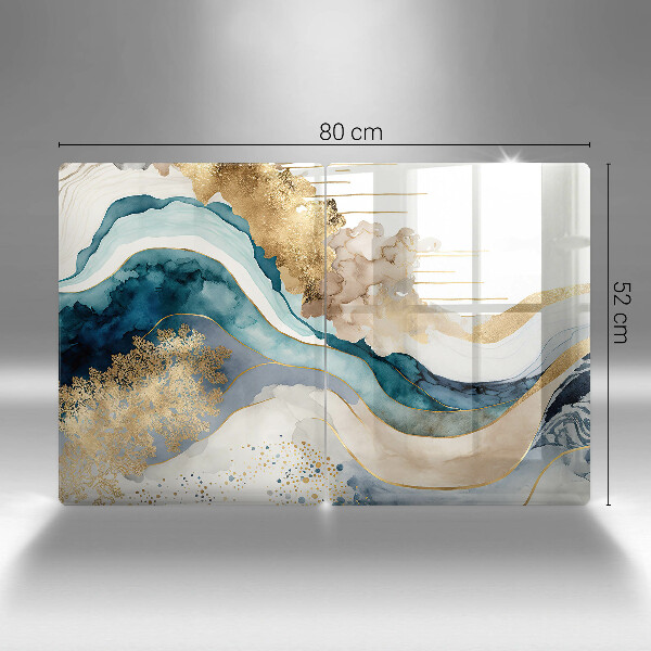 Placa din sticla protectie perete bucatarie Marmură colorată